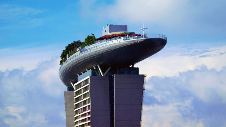 Singapore Hotel With Ship On Top